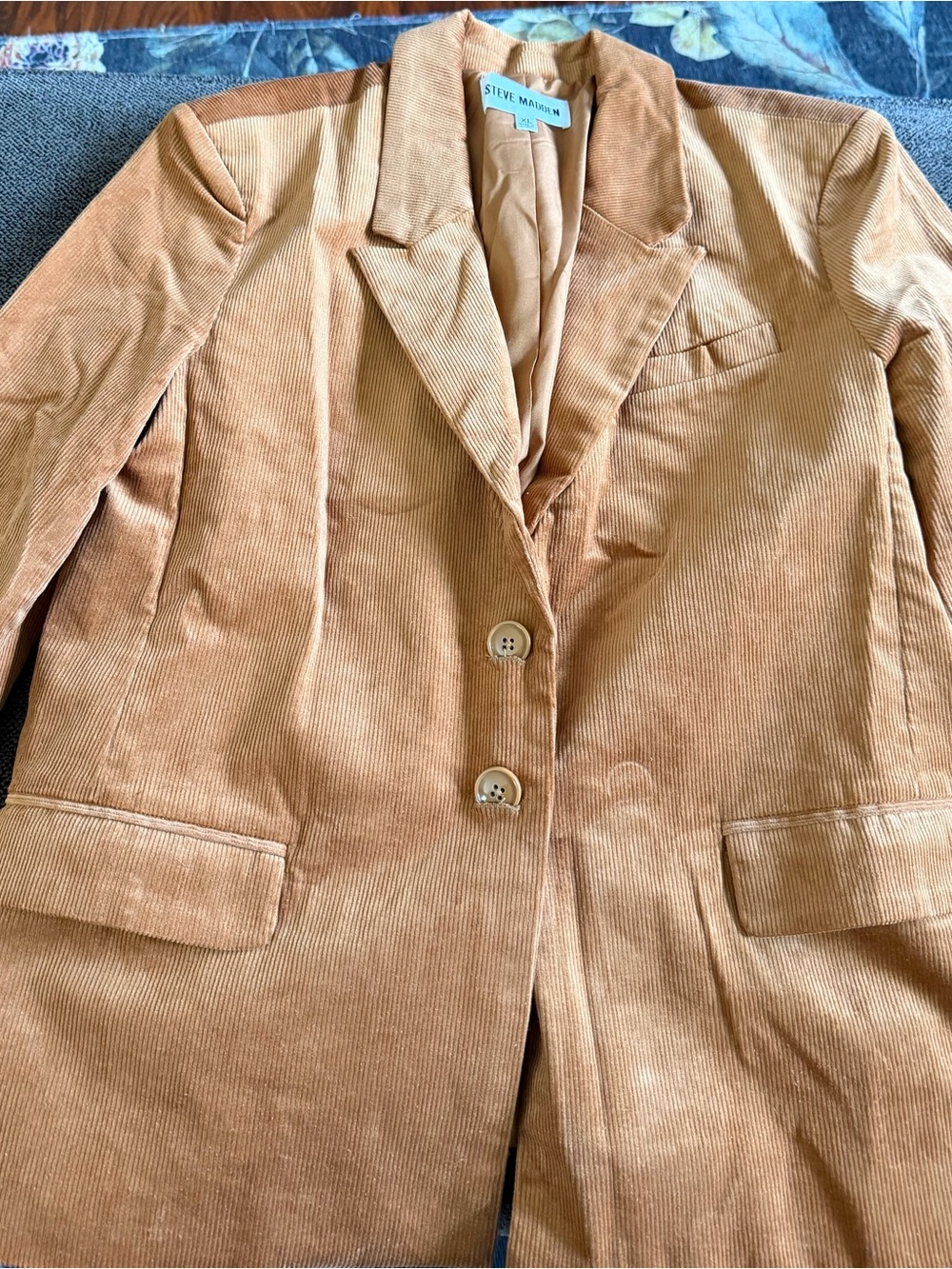 Steve Madden Camel Corduroy Blazer Jacket